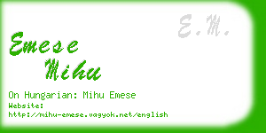 emese mihu business card